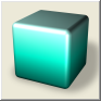 Cube bleu d’accès aux réglages